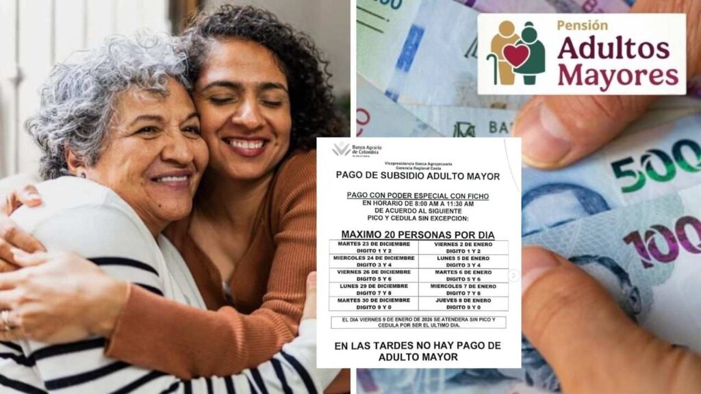 Subsidio Colombia Mayor: fechas de pago confirmadas para febrero 2026